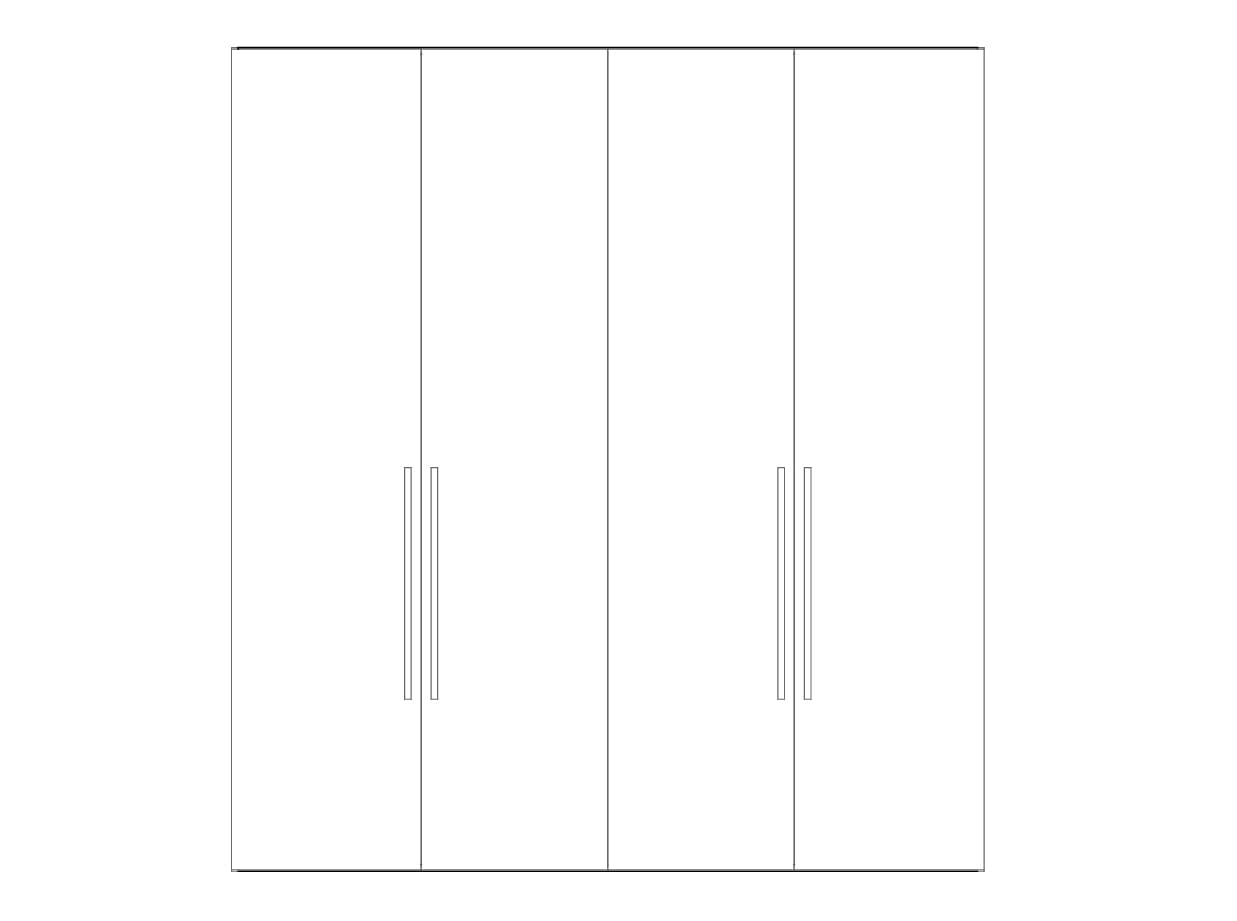Puerta Batiente Lisa - Tirador Lungo de Madera 2