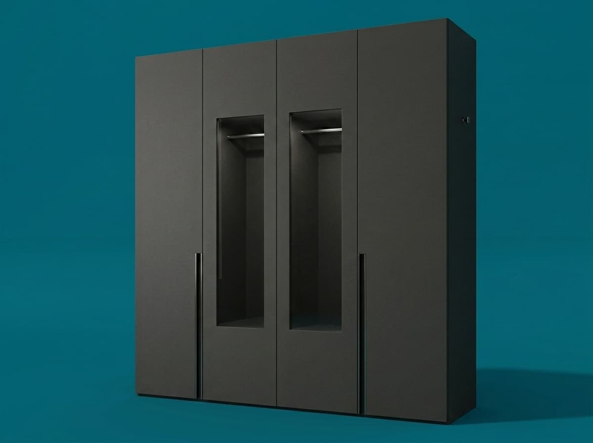 Puerta Batiente Lisa con Cristal 1