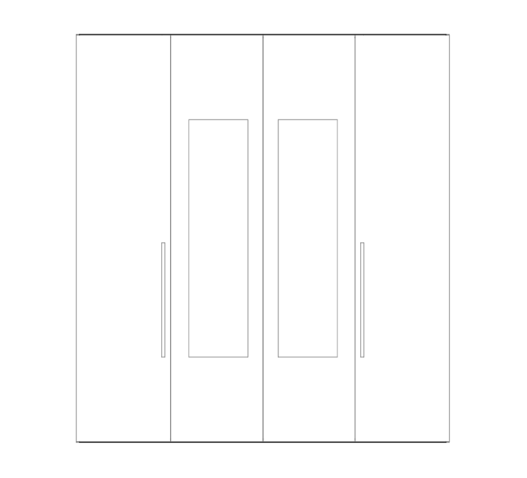 Puerta Plegable Lisa con Cristal 2