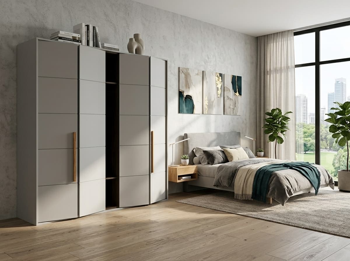 Puerta Plegable Lisa con Franjas