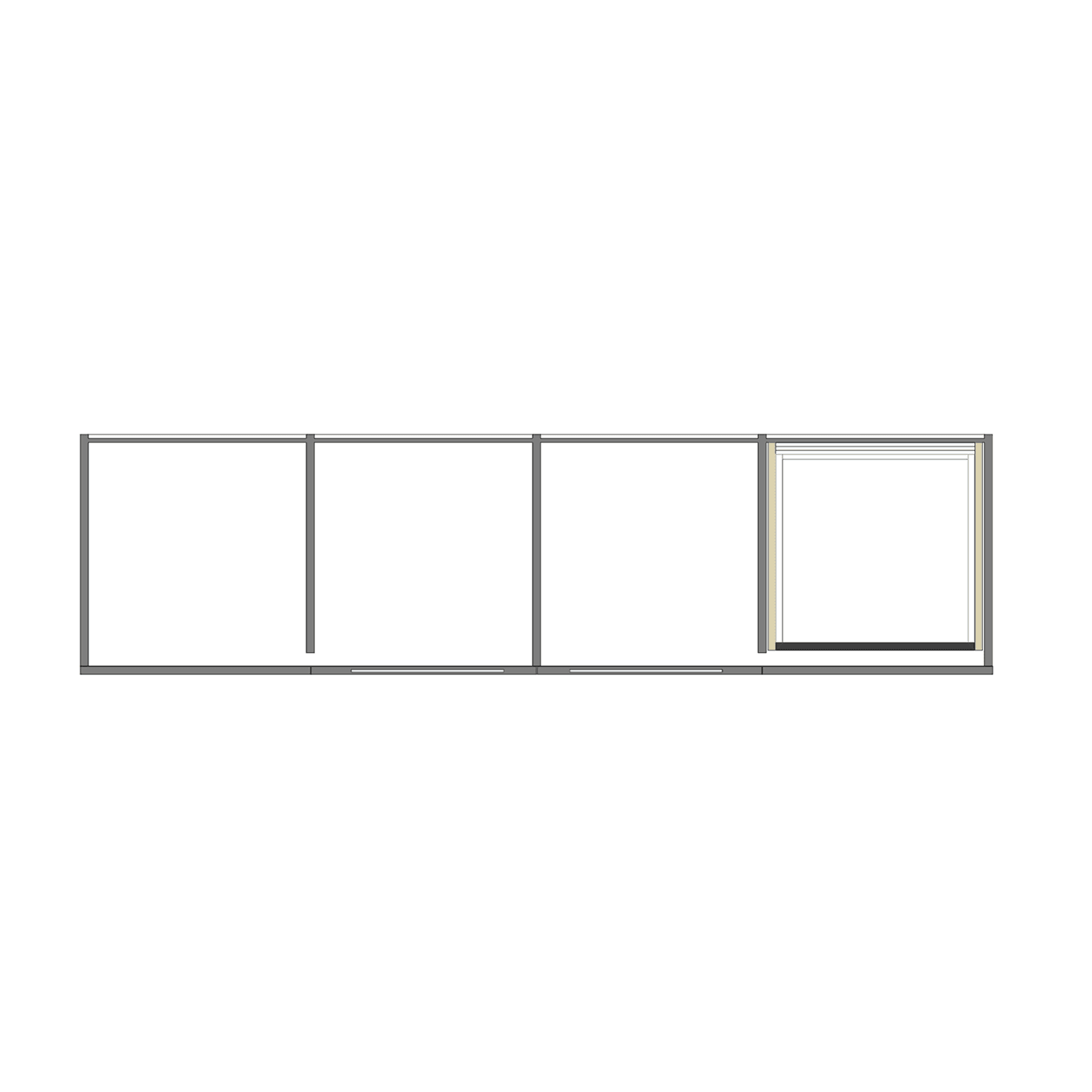 Puerta Plegable Lisa con Cristal 3